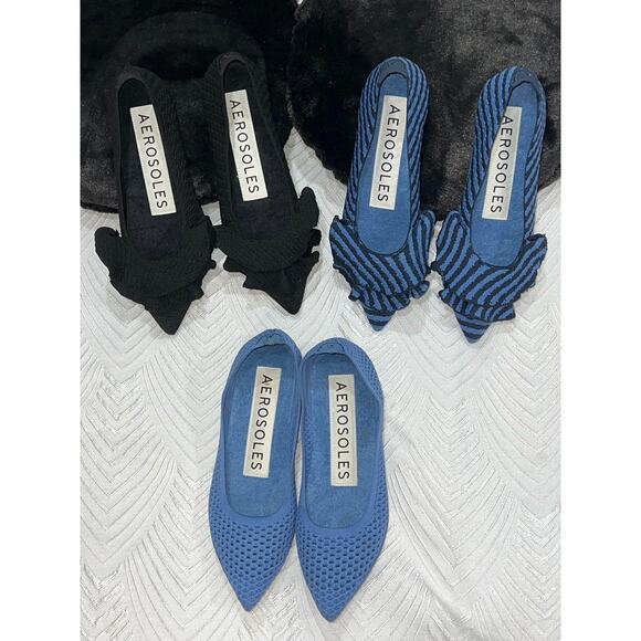 Aerosoles Women’s Flats Bundle (3 Pairs) – Pointed Toe Comfort Shoes size 9.5 - Picture 1 of 14